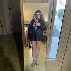 Outback Brown Leather Coat from Bootbarn